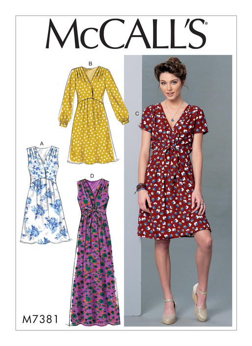 McCall Patterns Banded, Gathered-Waist Dresses Sewing Pattern