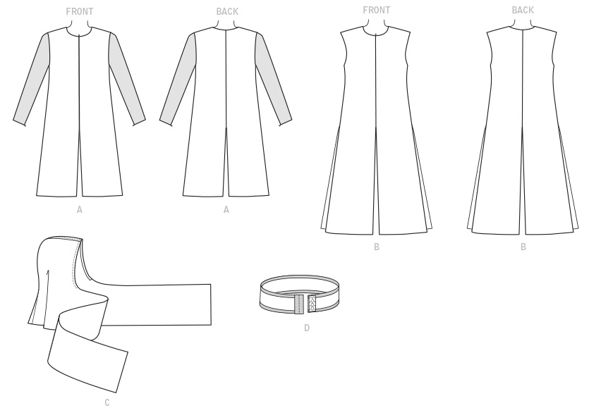 McCall's 7422 Men's Coat, Surcoat, Hood and Belt