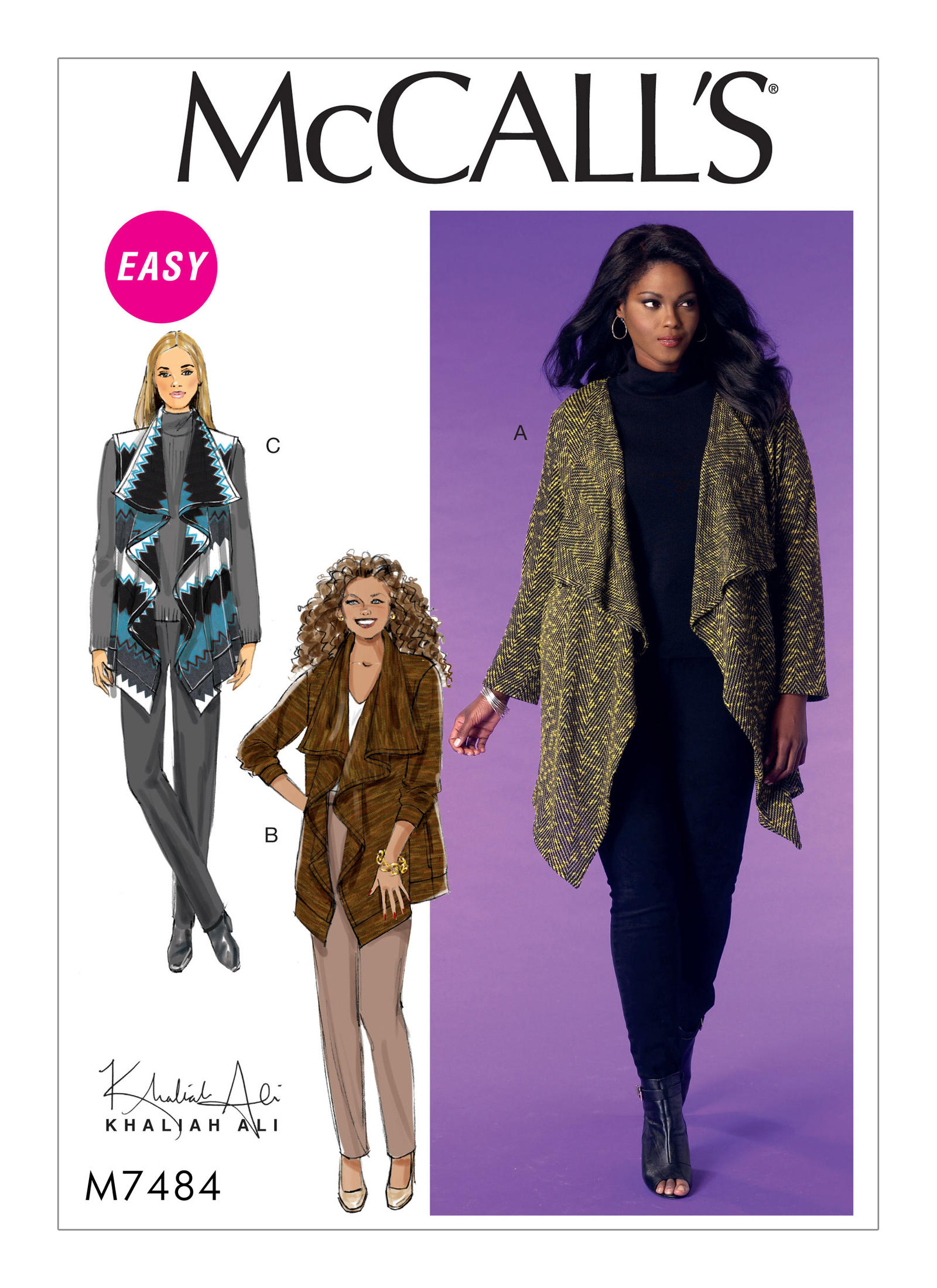 McCall's 7484 Misses'/Women's Draped Cardigans and Vest