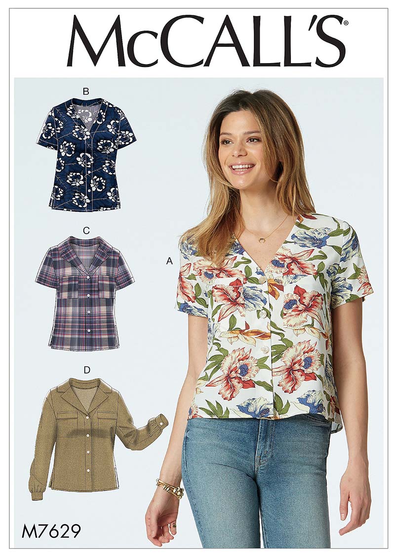 McCall's 7629 Misses' Tops   Sewing Pattern 