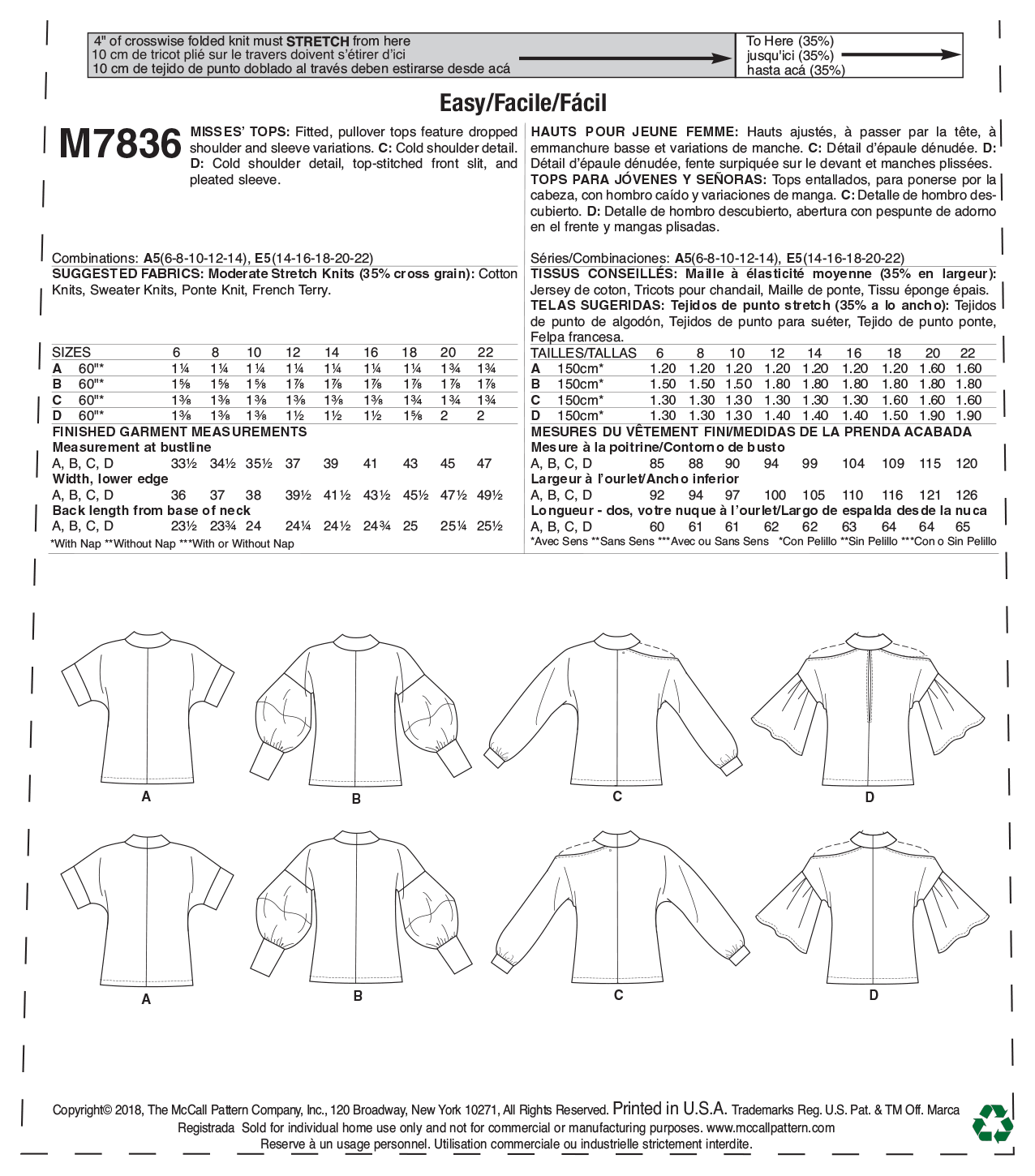 McCall Pattern Company McCall's Patterns M6118 Misses' Tunics and Sash,  Size AX5 (4-6-8-10-12) - McCall's Patterns M6118 Misses' Tunics and Sash,  Size AX5 (4-6-8-10-12) . shop for McCall Pattern Company products in India.