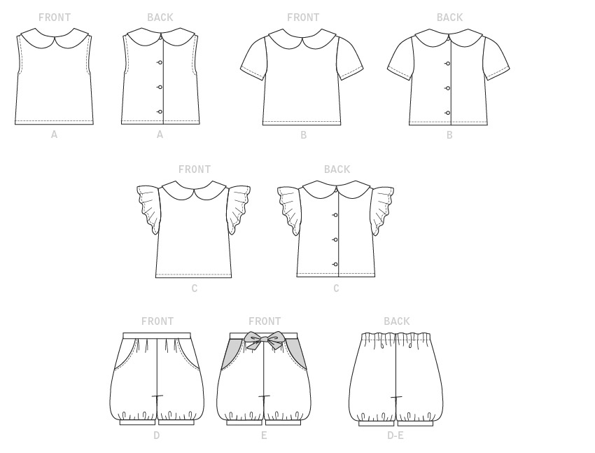 McCall's M7887 Toddler's Tops and Shorts