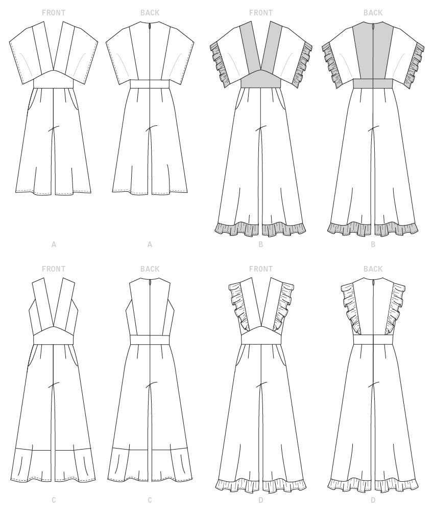 M7909 McCall's Sewing Pattern Easy Misses' Close-fitting Jumpsuit