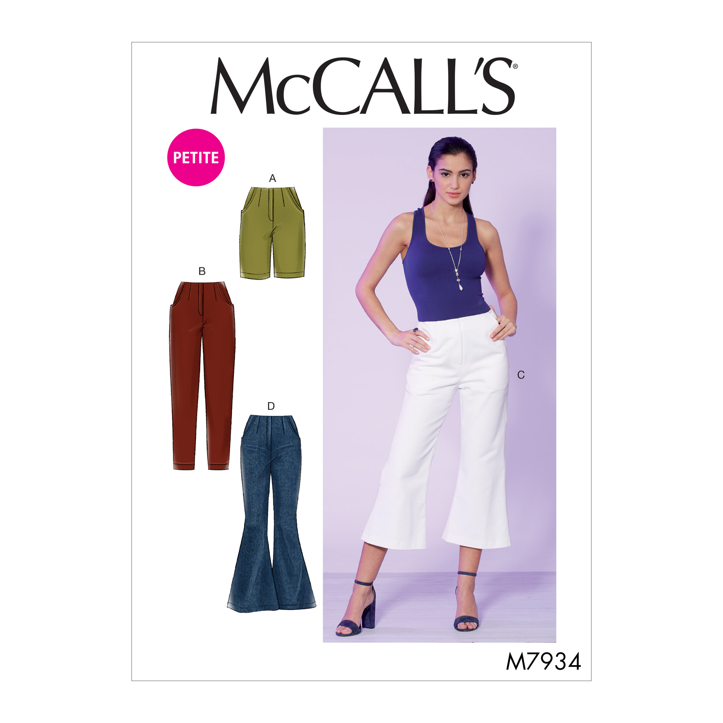 McCall's 7934 Misses'/Miss Petite Shorts and Pants