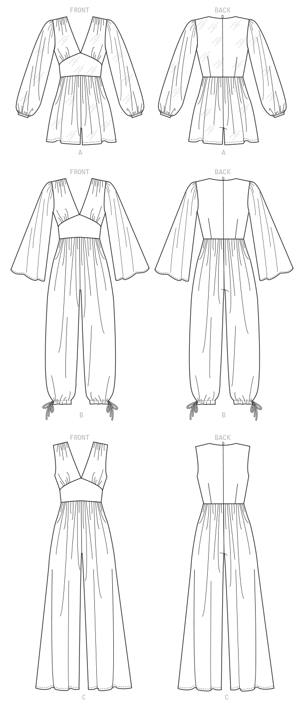 McCall's 8009 Sewing Pattern to MAKE Misses Romper & Jumpsuits 
