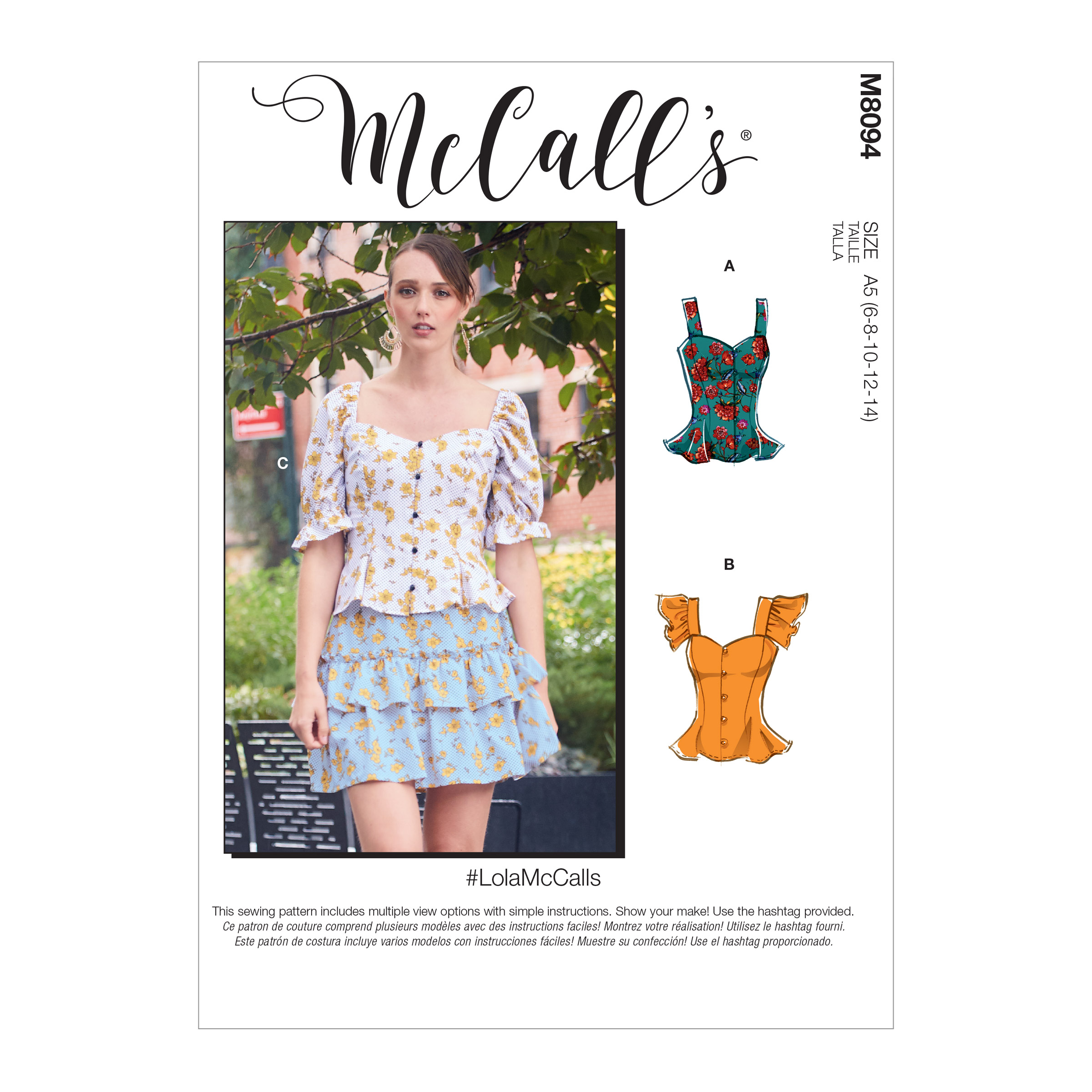 McCall's Sewing Pattern M8284 Misses' Tops and Dresses