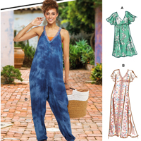 McCall's 8165 #CarmenMcCalls - Misses' Very Loose-fitting V-neck Dresses &  Jumpsuit