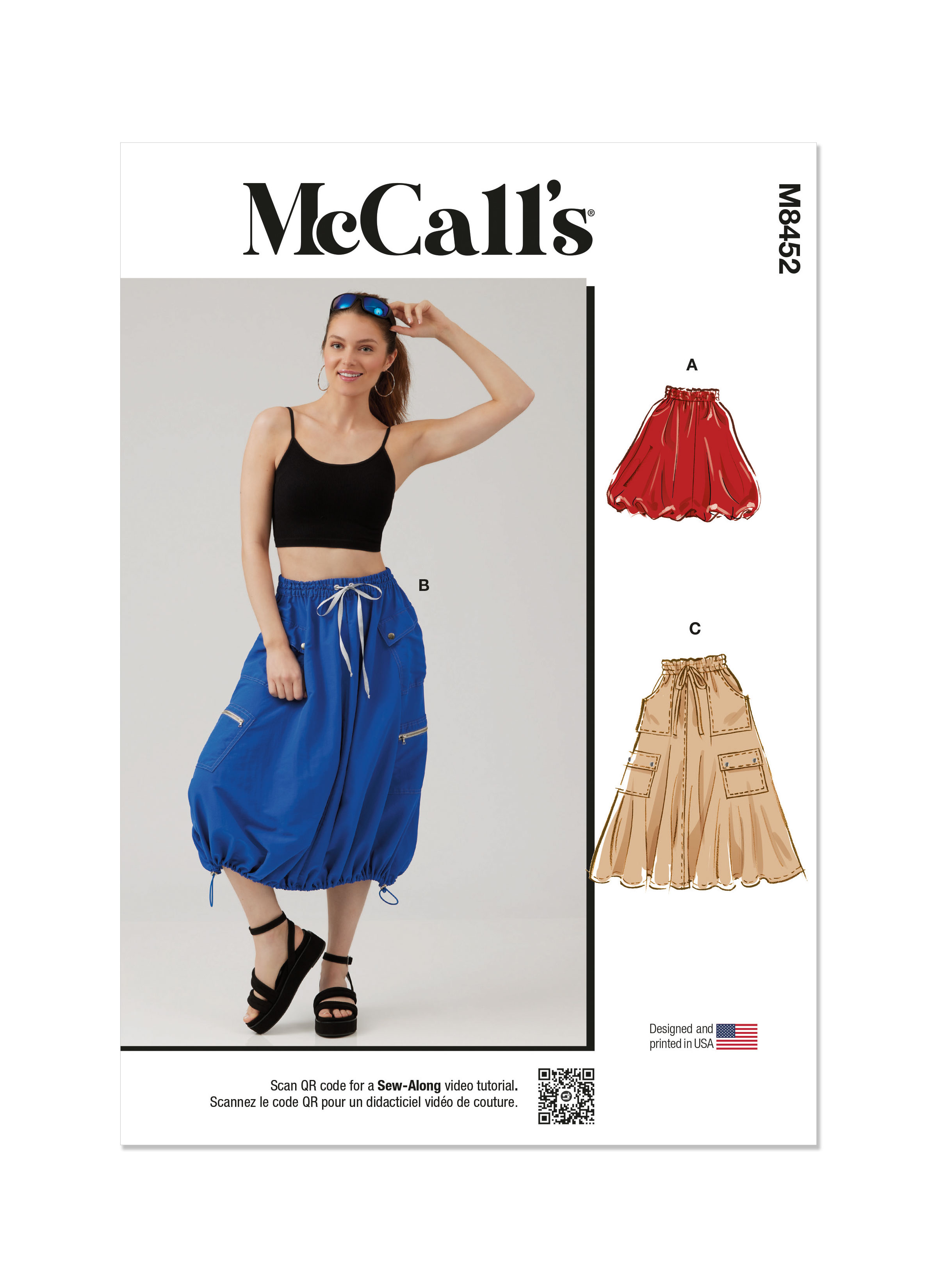 McCall's 8452 Misses' Skirt In Two Lengths