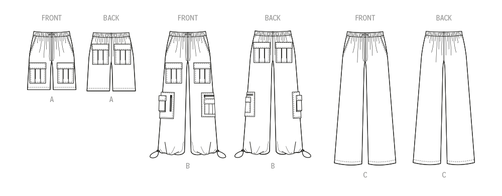 McCall's 8458 Unisex Pull On Shorts and Pants McCall's 8458 Unisex Pull On Shorts and Pants