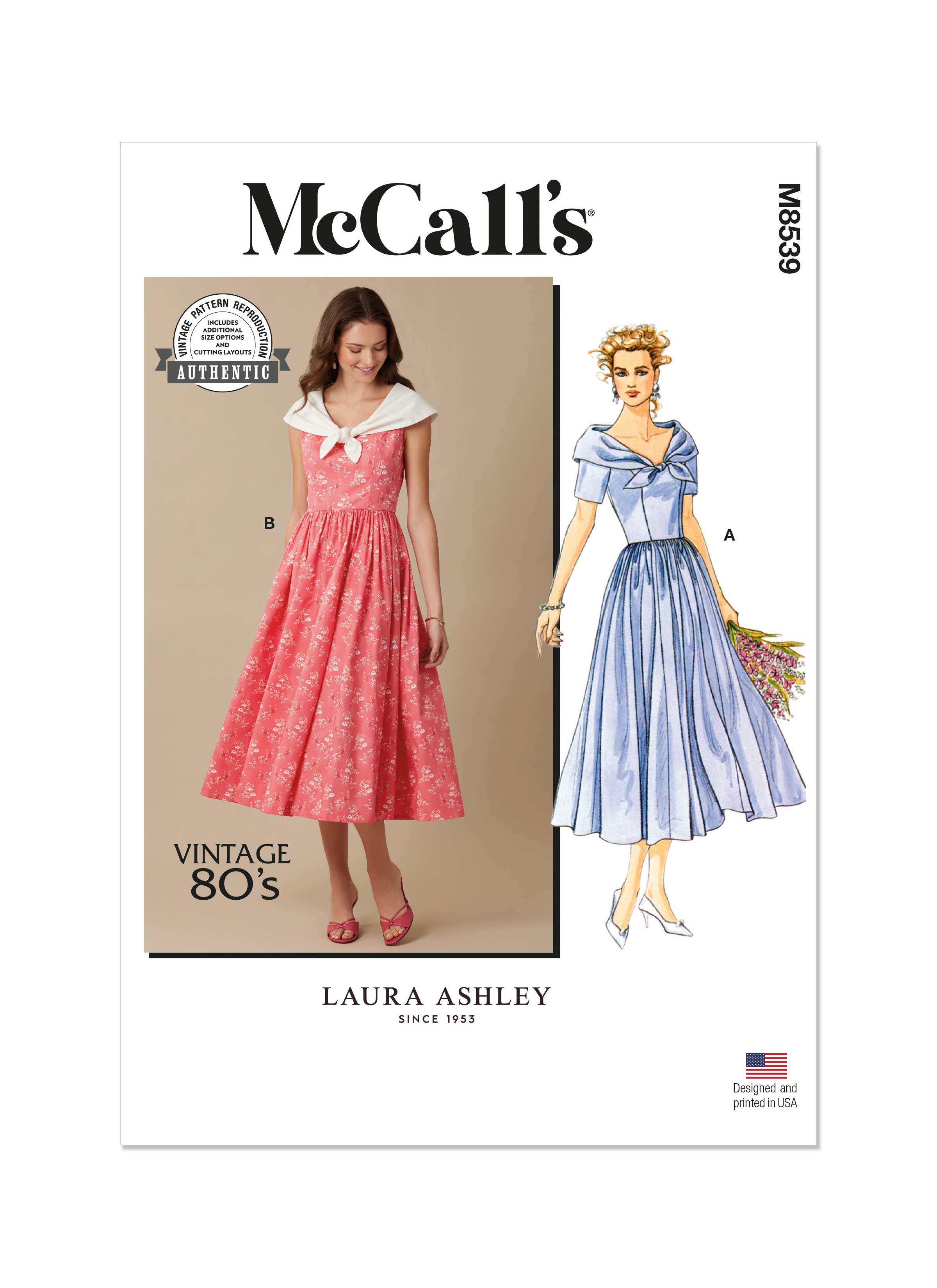 McCall's 8539 Misses' Dress by Laura Ashley