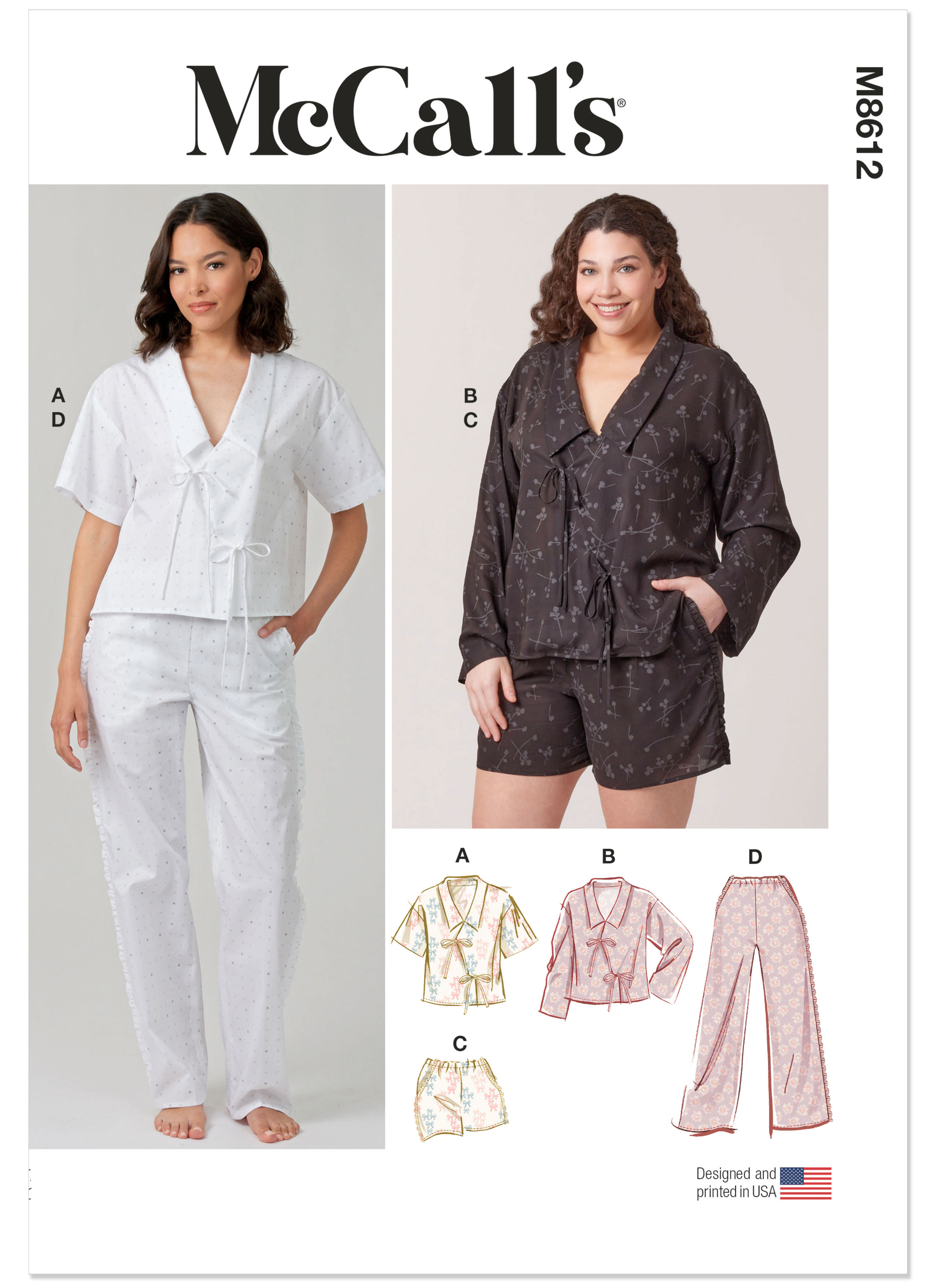 Patron De Couture McCall's M5992 - Taille Y (XS à M), Pour Articles De Pyjama, Neuf