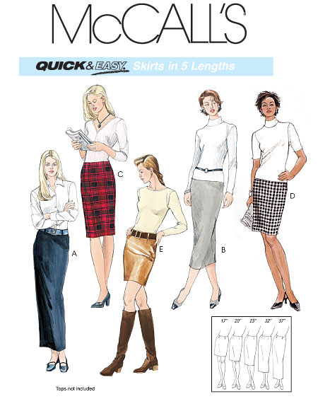 McCall's 8051 Sewing Pattern to MAKE Easy Skirts in 5 Lengths 