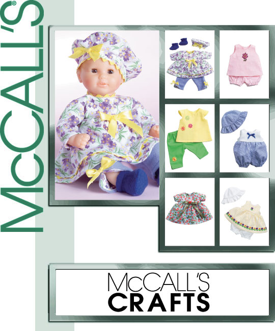 McCall's 4736 Baby Doll Clothes Pattern 11 to 16 inch Uncut