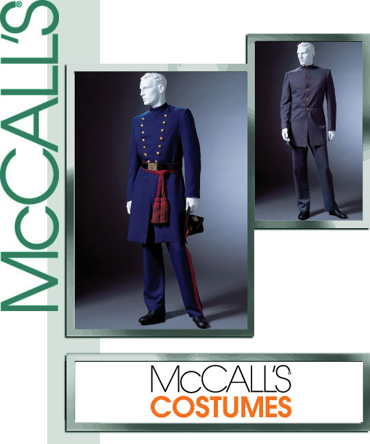 M4745 McCall's Sewing Pattern Costume Men Civil War 1860 Military Uniform XL-XXL
