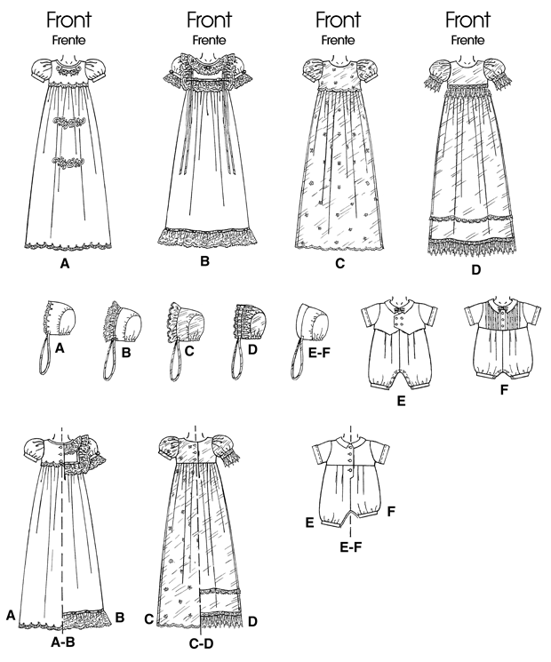 Easy christening gown store patterns