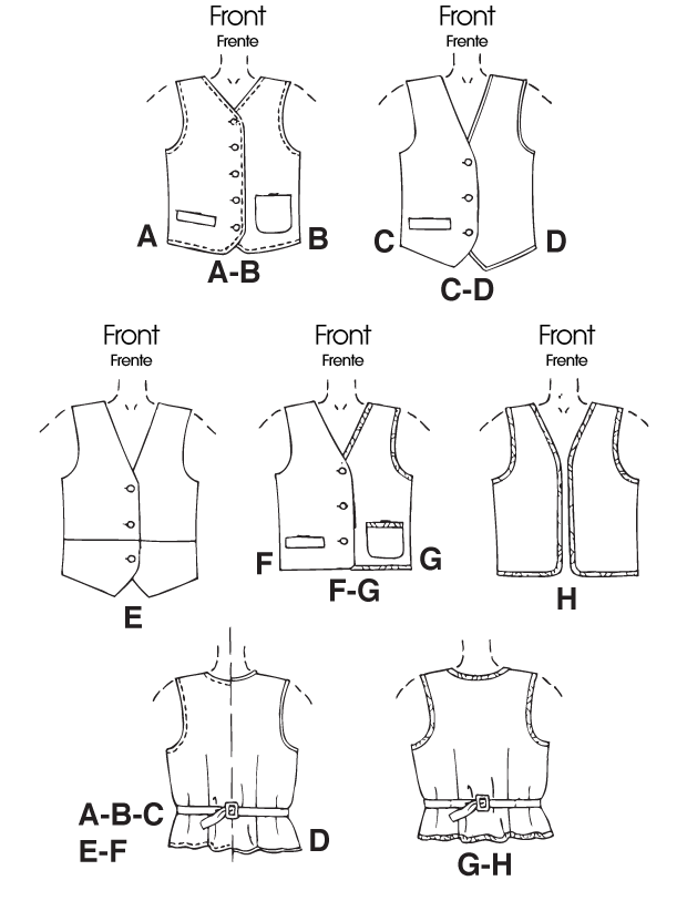 McCall's 6229 Children's/Boys'/Girls' Lined Vests