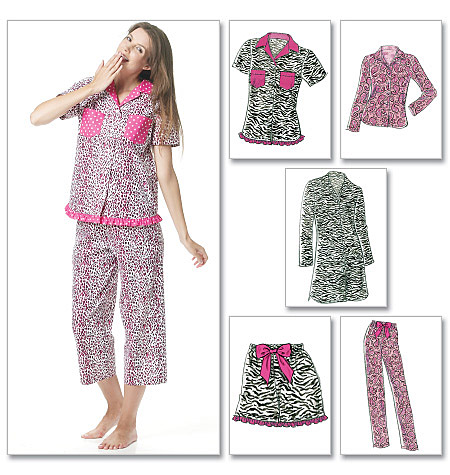 Abby's Night Gown and Shorts/Capris Set Sizes XS to XL Women PDF Pattern