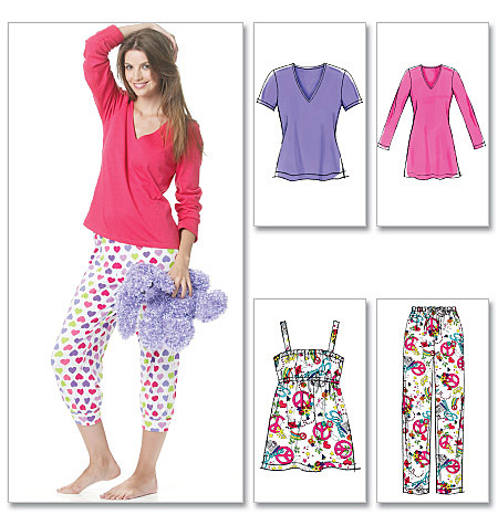 McCall's 6250 Misses'/Women'S Tops, Nightshirt And Pants