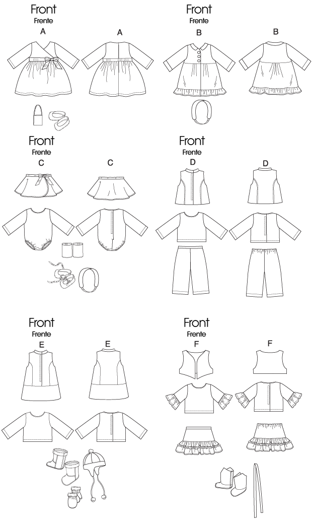 McCall s 6257 Clothes For 18 Doll