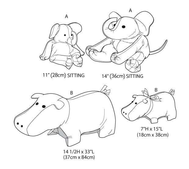 hippo sewing pattern