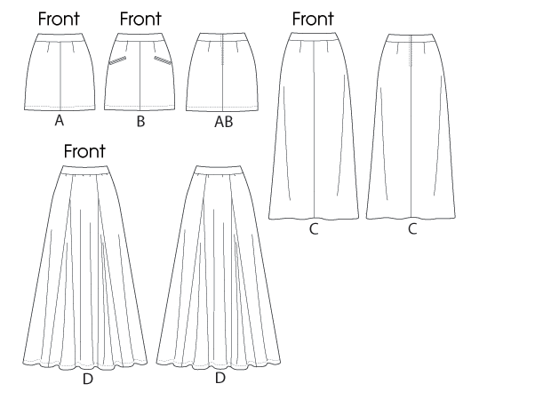 McCall's 6608 Misses' Skirts