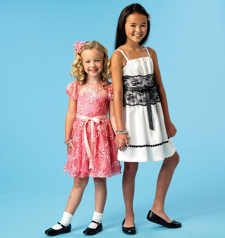 Mccall's 6880 Children's Girls' Dresses And Sash