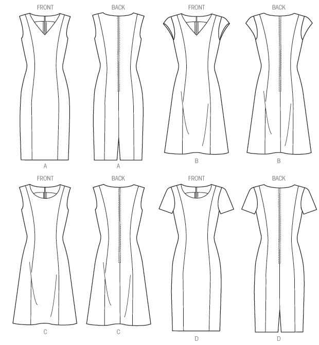 McCalls-6920-M McCalls Ladies Easy Sewing Pattern 6920 Princess Seam Dresses 