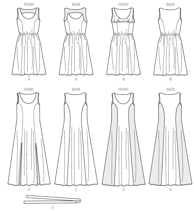 McCall's 6952 Misses' Dresses and Belt