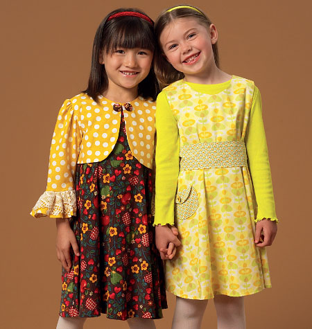 McCall's 7011 Children's/Girls' Jacket, Dresses and Belt