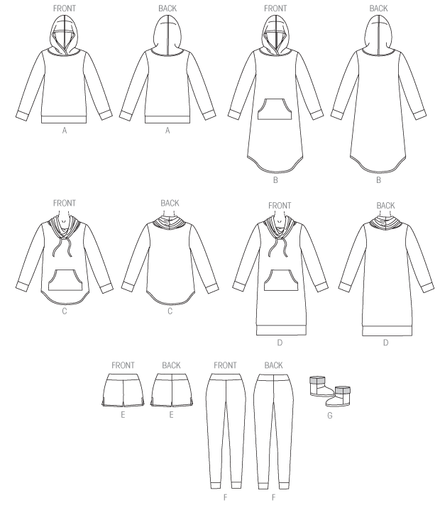 McCall's 7061 Misses' Tops, Dress, Shorts, Pants and Slippers