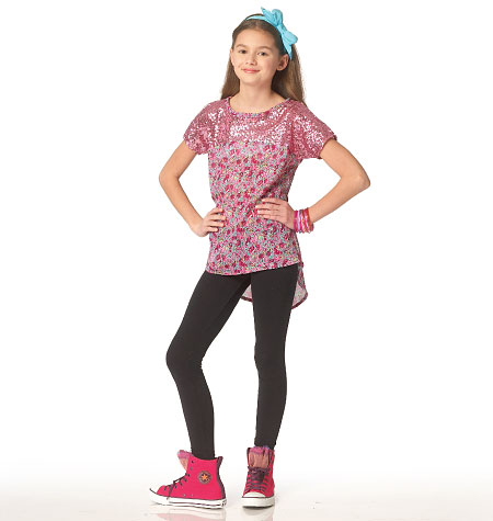 McCall's 7114 GIRLS'/GIRLS' PLUS TOPS, DRESS, LEGGINGS