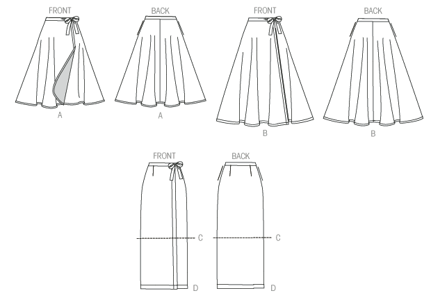 McCall's 7129 MISSES' SKIRTS