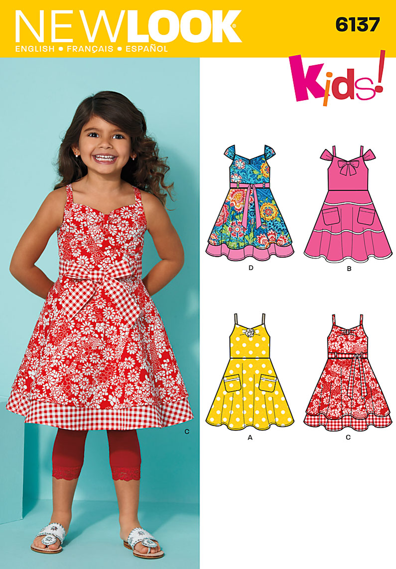 New Look 6137 Girls dress, belt