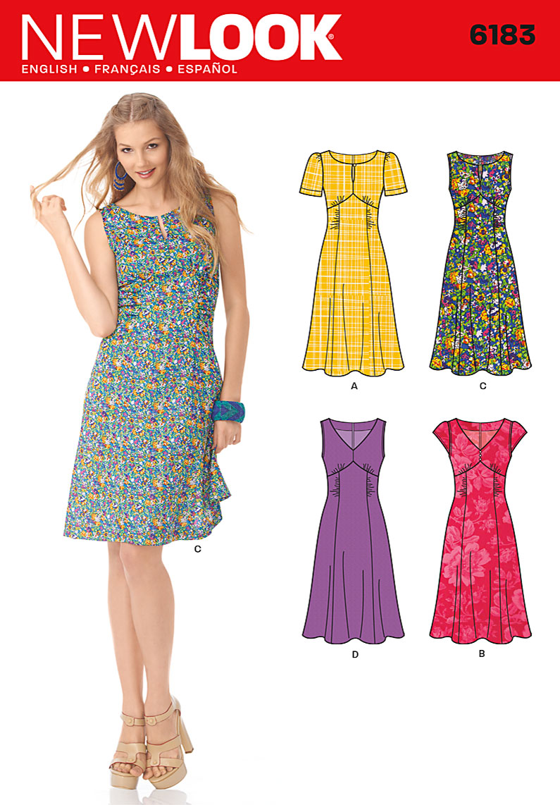 New Look 6183 Misses Dress sewing pattern