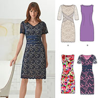 New Look Misses' Dresses with neck line variations 6261 pattern review ...