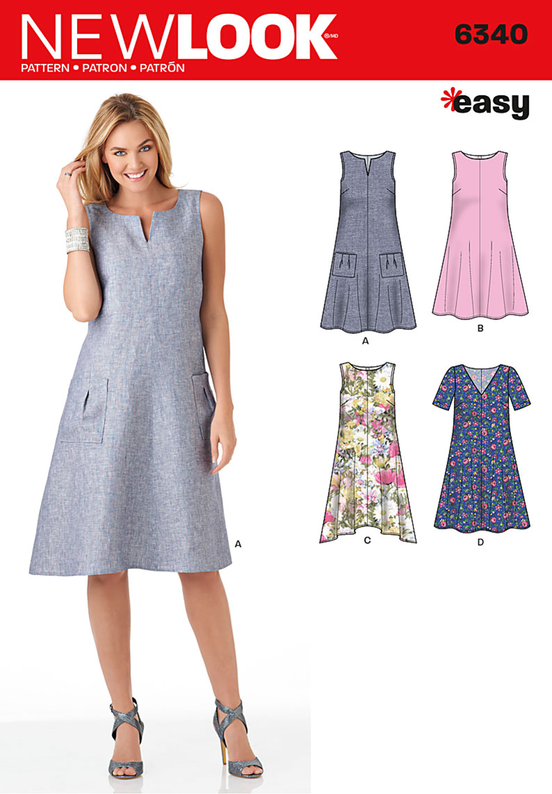 New Look 6340 Misses Easy Dresses