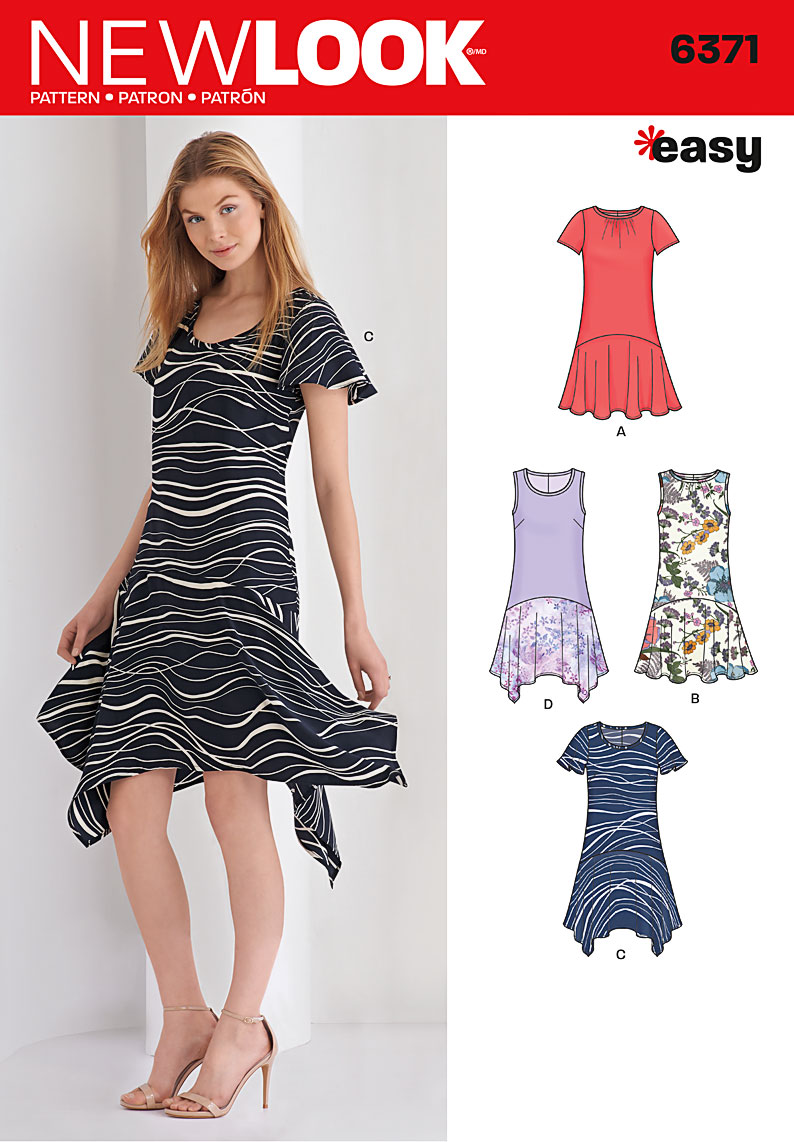 New Look 6371 Misses' Easy Dresses