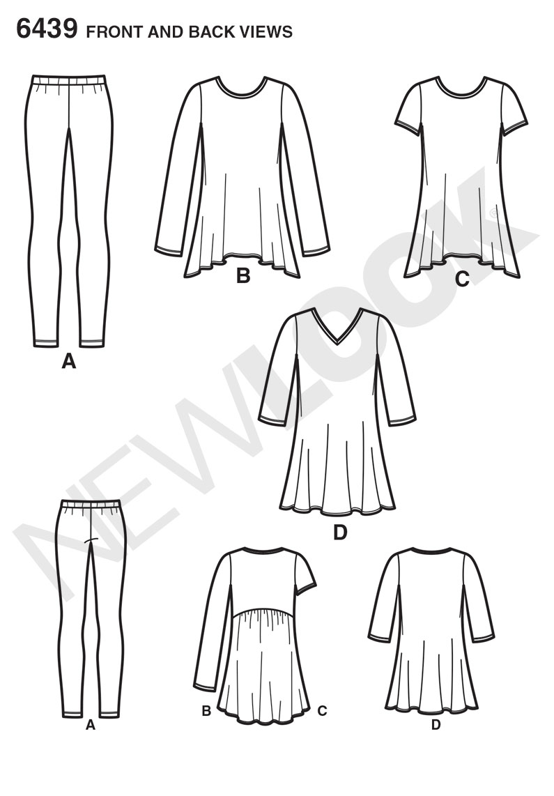 New Look Sewing Pattern 6435 N6435 Misses' Knit Leggings and Tunics –  You've Got Me In Stitches