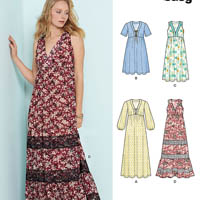 New Look Misses' Easy V-Neck Dresses 6448 pattern review by Dellia45