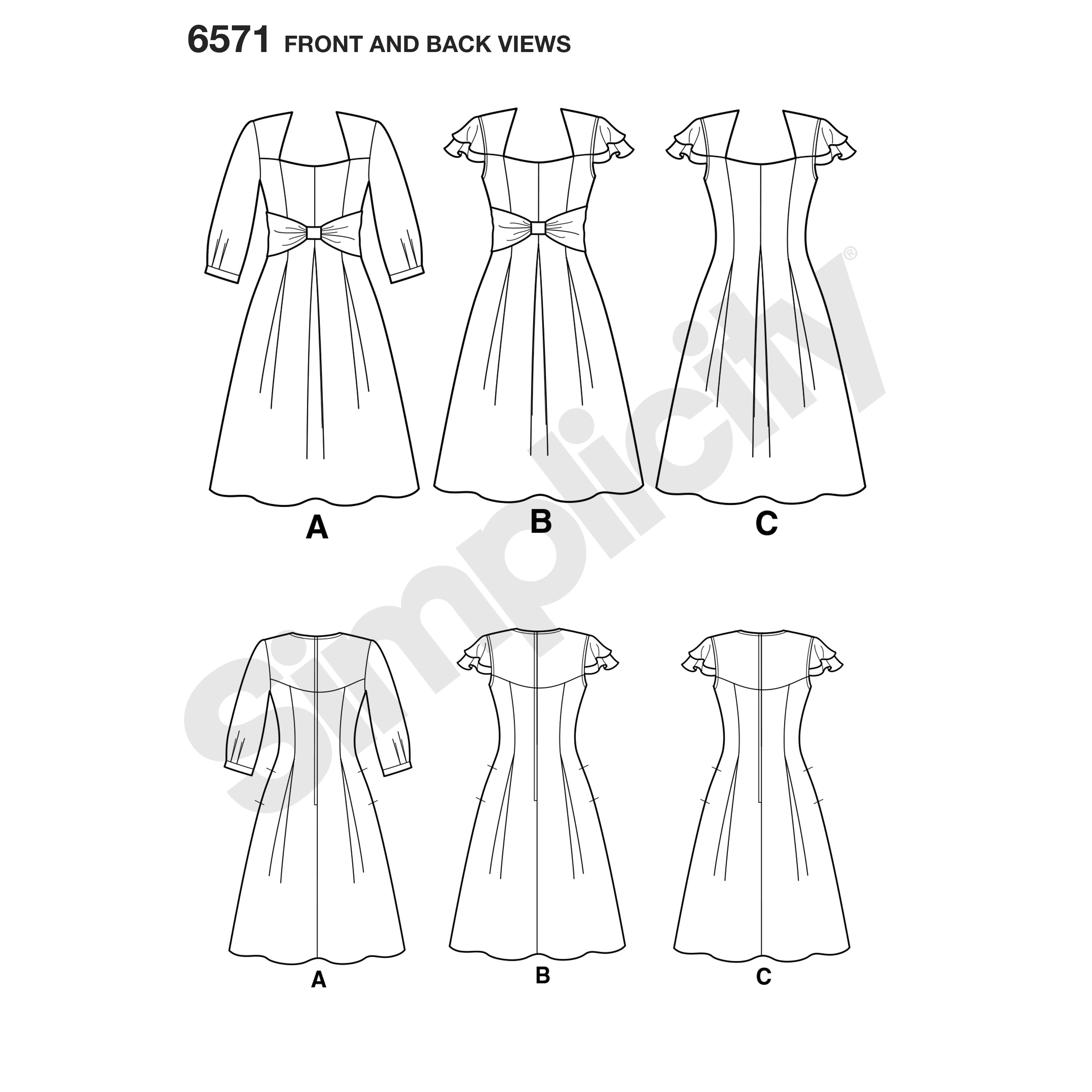 New Look Sewing Pattern 6571 Misses' Dresses ~ Factory Folded UnCut Sewing Pattern