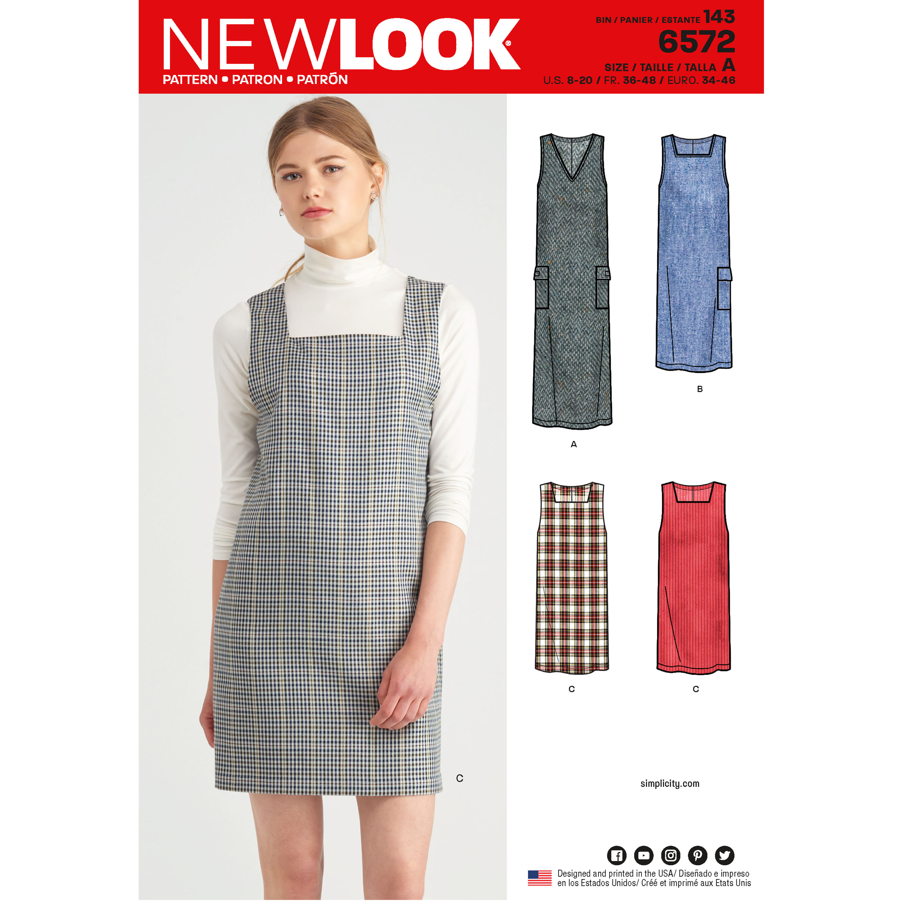 New Look 6572 Misses' Jumper Dress