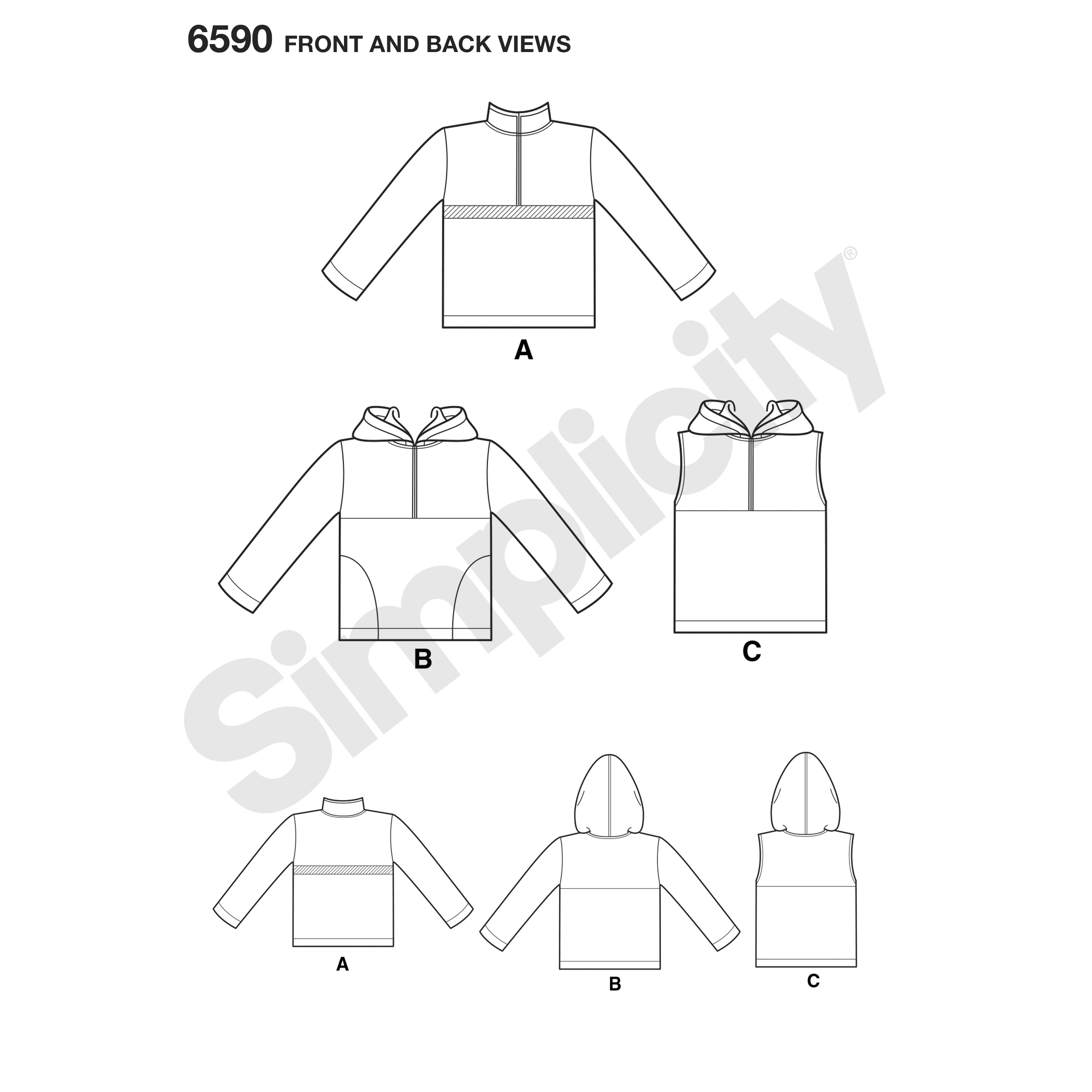 New Look 6590 Children's Pullover Vest or Top