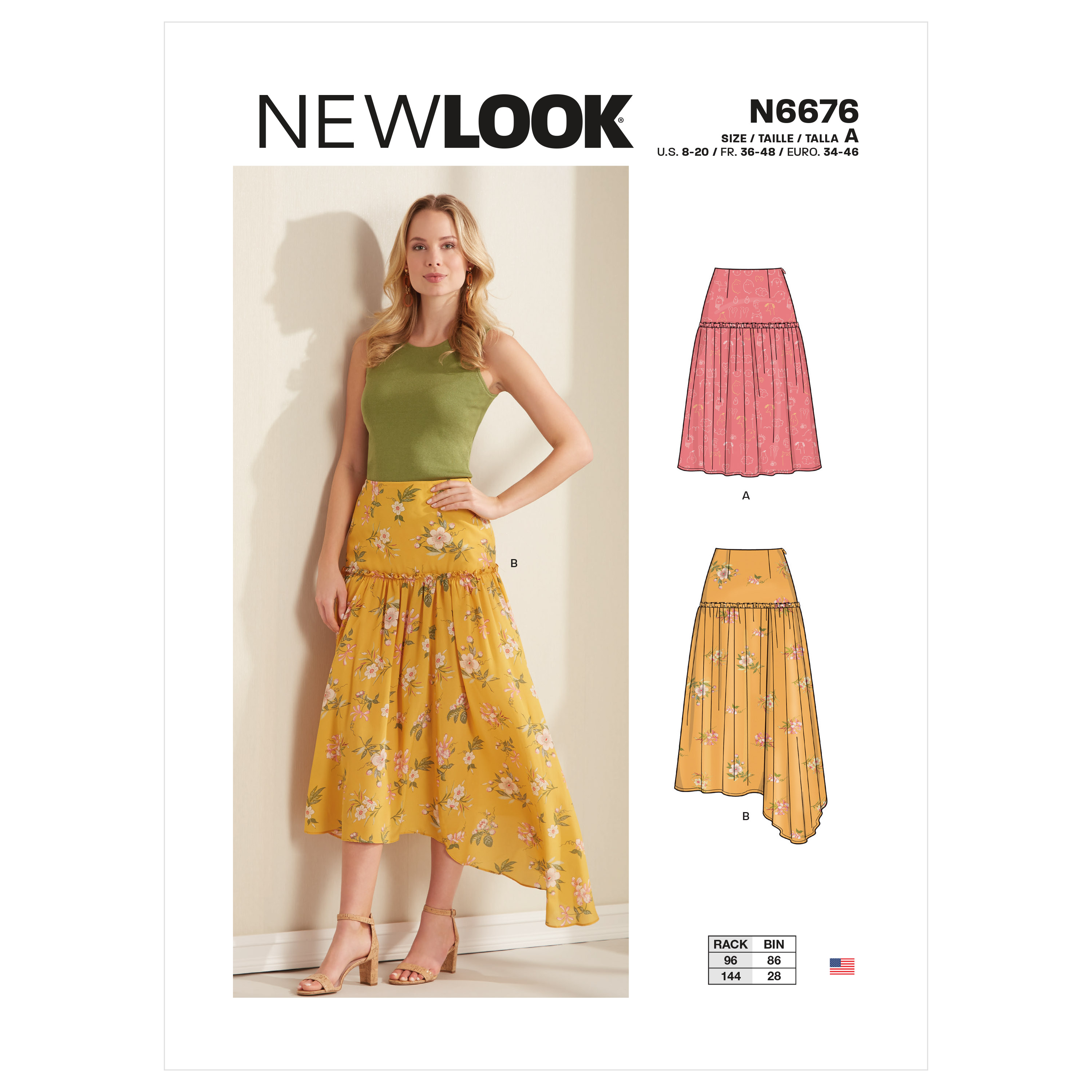 New Look 6676 Misses' Skirt