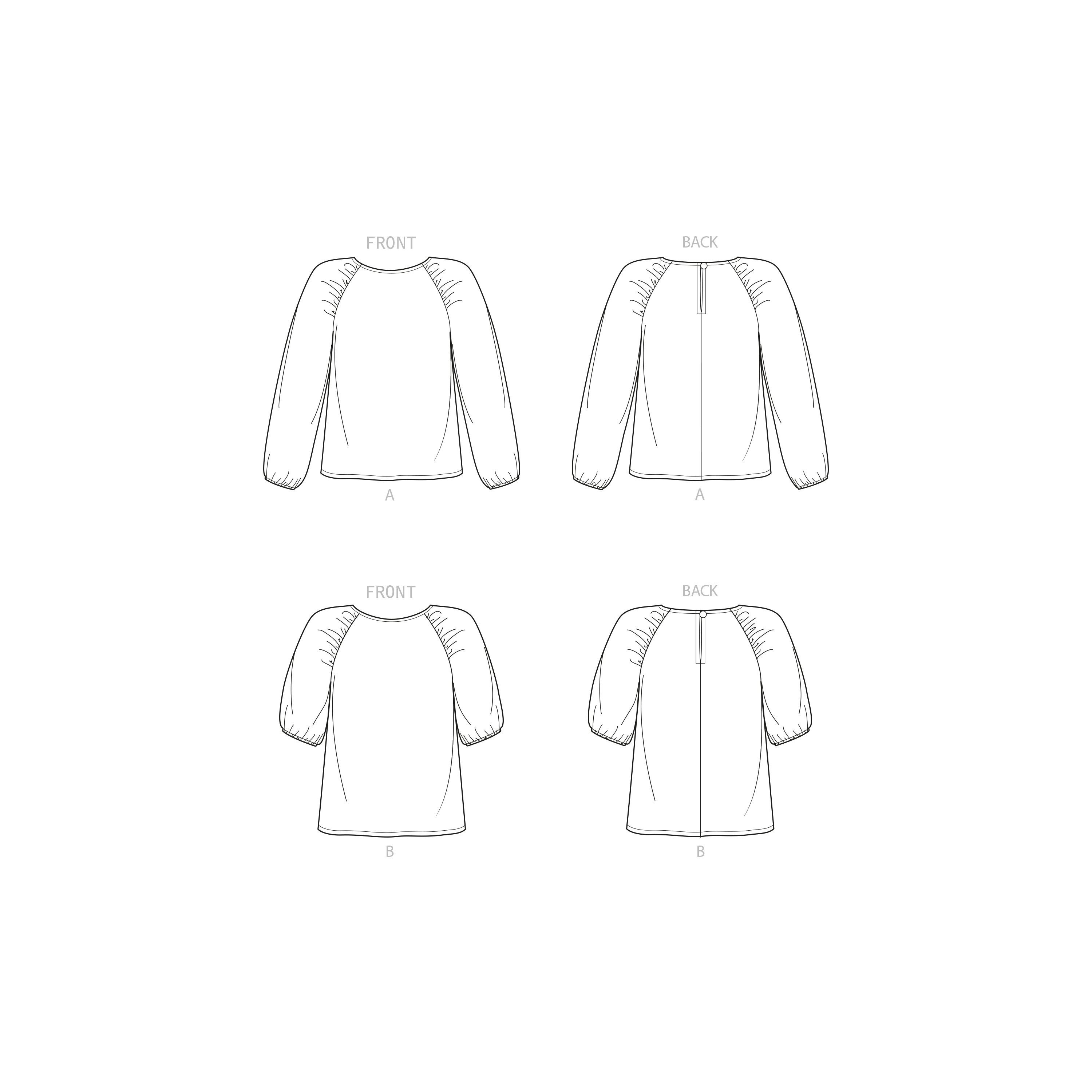 海外規制絵柄　10枚set New Look 6708 Misses' Tops