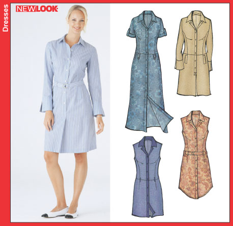 New Look 6214 Misses Shirt Dress