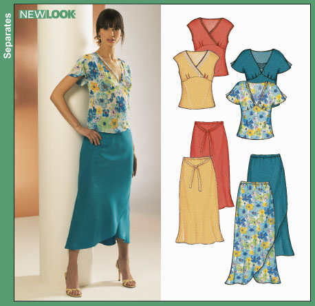 New Look 6325 Misses Tops and Skirts