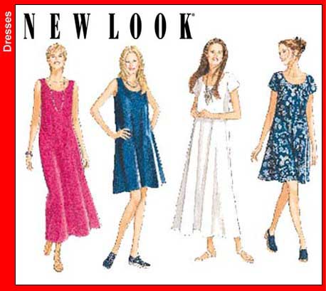NEW LOOK Misses's robes Robe Longue Longueur sewing pattern 6352