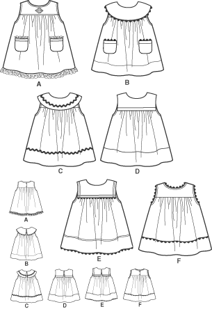 New Look 6359 Babies Sleeveless Dresses