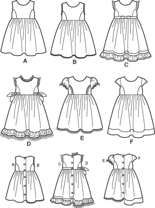 New Look 6364 Toddlers Dress