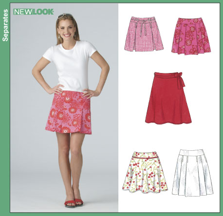 New Look 6388 Misses' Skirts In Two Lengths sewing pattern